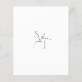 Branch Minimalistisch White & Silver Wedding Detai (Rückseite)