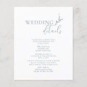 Branch Minimalistisch White & Silver Wedding Detai (Vorderseite)