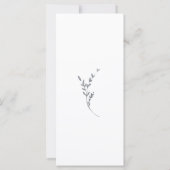 Branch Minimalistisch White & Silver Wedding Progr (Rückseite)