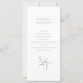 Branch Minimalistisch White & Silver Wedding Progr