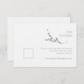 Branch Minimalistisch White & Silver Wedding RSVP Karte (Vorne/Hinten)