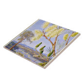 Branch of a Grevillea and View on the Swan River Fliese (Seite)