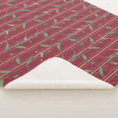 Branch of leaves on red wallpaper sherpadecke (3/4)