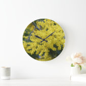 Branch of mimosa große wanduhr (Zuhause)