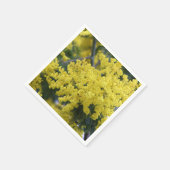 Branch of mimosa serviette (Ecke)