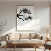 Branch Pine Tree - Zen Wall Art - Minimalistische  Fotodruck