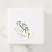 Branch und Berries Frohe Weihnachtsrunde Geschenkanhänger (Beispiel)