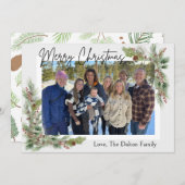 Branch und Pinecone Weihnachtsfotokarte Feiertagskarte (Vorne/Hinten)