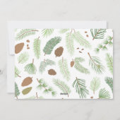 Branch und Pinecone Weihnachtsfotokarte Feiertagskarte (Rückseite)