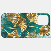 Branch with Golden Leaves Ginko Biloba Case-Mate iPhone Hülle (Rückseite (Horizontal))