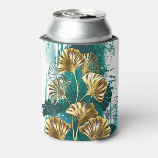 Branch with Golden Leaves Ginko Biloba Dosenkühler (Kanne Rückseite)