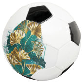 Branch with Golden Leaves Ginko Biloba Fußball (Dreiviertel)