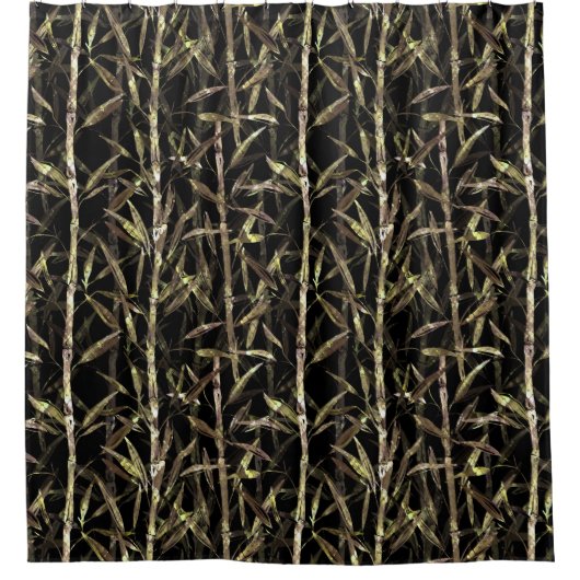 Branchen Bambus. Duschvorhang (Vorderseite)