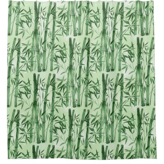 Branchen Bambus. Duschvorhang (Vorderseite)