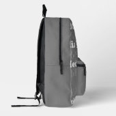 Branchen-Rucksack - Multimedia Grau Weiß Bedruckter Rucksack (Links)