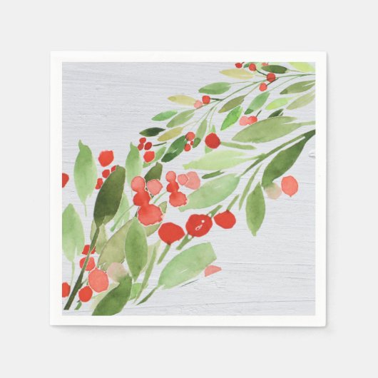 Branchen und Berries Cocktail Serviette (Vorderseite)