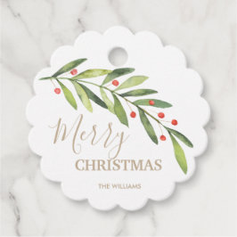 Branchen und Berries Holiday Geschenkanhänger