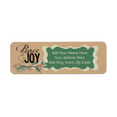 Branchen und Berries Peace and Joy Address Labels (Vorne)