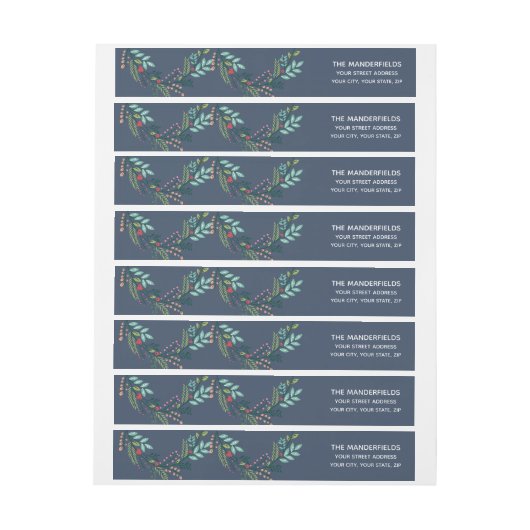 Branchen und Berries umringen Label (Bogen)