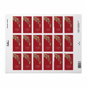 Branchen und Berries Weihnachtsfeiertage Rücksende Adressaufkleber (Vorne)