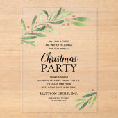 Branchen und Berries Weihnachtsfest Party Acryleinladungen (Vorderseite)