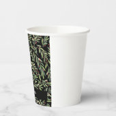 Branchen und Berries zu Weihnachten am Schwarzen F Pappbecher (Links)