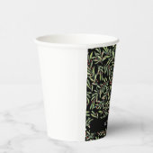 Branchen und Berries zu Weihnachten am Schwarzen F Pappbecher (Rechts)