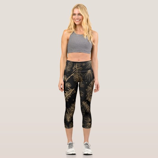 Branchen und Kiefer 2 Capri Leggings (Vorderseite)