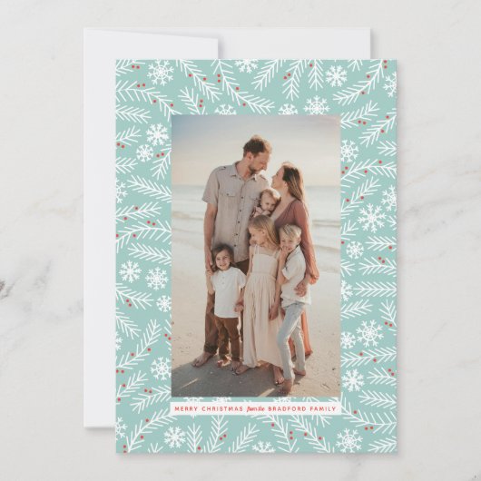 Branchen und Snowflake Frame Weihnachten (Vorderseite)