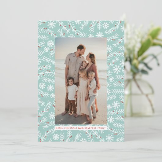 Branchen und Snowflake Frame Weihnachten (Stehend Vorderseite)