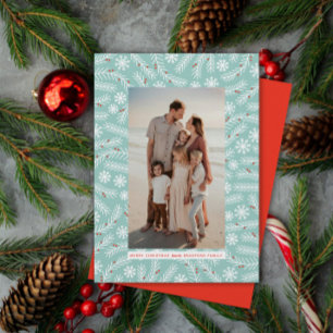 Branchen und Snowflake Frame Weihnachten