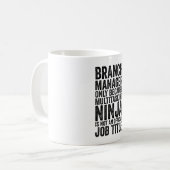 Branchenmanager nur, weil Multitasking Ninja Kaffeetasse (Vorderseite Links)