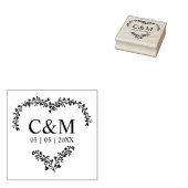 Branches Herz mit Initialen Gummistempel (Stempel)