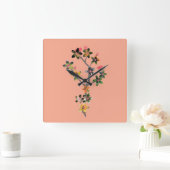 Branches of Insects Quadratische Wanduhr (Zuhause)