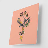 Branches of Insects Quadratische Wanduhr (Winkel)