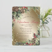 Branches Pine Tree Pinecones Party Einladung (Stehend Vorderseite)