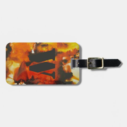 Brand auf dem Gepäckanhänger (Vorderseite horizontal)