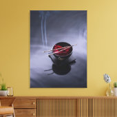 Brand auf der Schüssel mit Blättern Leinwanddruck (Insitu (Wohnzimmer))