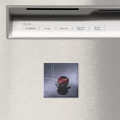 Brand auf der Schüssel mit Blättern Magnet (In Situ (Geschirrspüler))