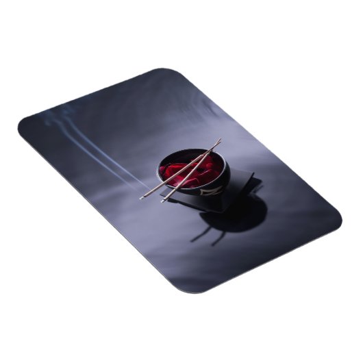 Brand auf der Schüssel mit Blättern Magnet (Rechte Seite)