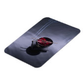 Brand auf der Schüssel mit Blättern Magnet (Linke Seite)