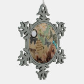 brand Deko Schneeflocken Zinn-Ornament (Links)