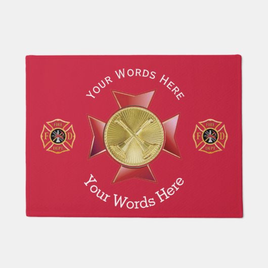 Brand Department 2 Bugle Custom Fußmatte (Vorderseite)