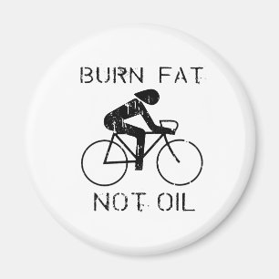 BRAND-FAT. NICHT ÖL. (RADFAHREN) MAGNET