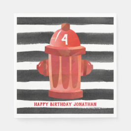Brand Hydrant Geburtstagsparty Napkins - Feuerwehr Serviette