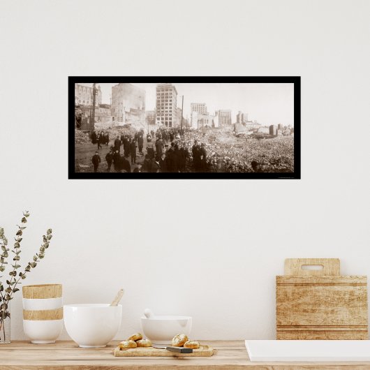 Brand in Baltimore MD Foto 1904 Poster (Küche)