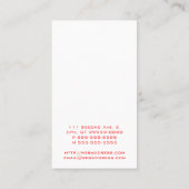 Brand in Flammen (brennbar) Visitenkarte (Rückseite)