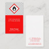 Brand in Flammen (brennbar) Visitenkarte (Vorne/Hinten)