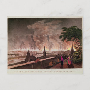 Brand in Moskau, September 1812. graviert durch Postkarte