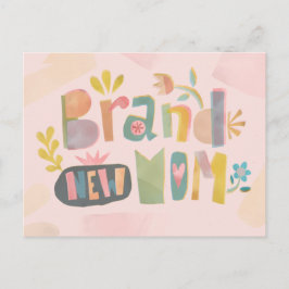 BRAND JUNGE MUTTER MUTTER'S DAFLORAL LETTERING POSTKARTE